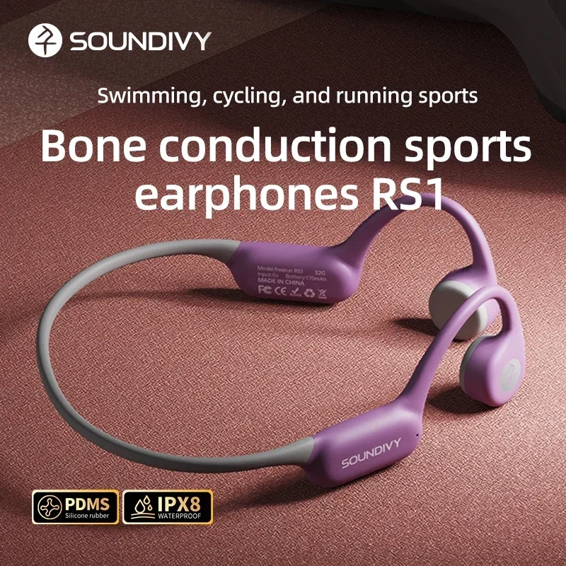 SOUNDIVY RS1 Bone Conduction Earphones Bluetooth Wireless 32GB