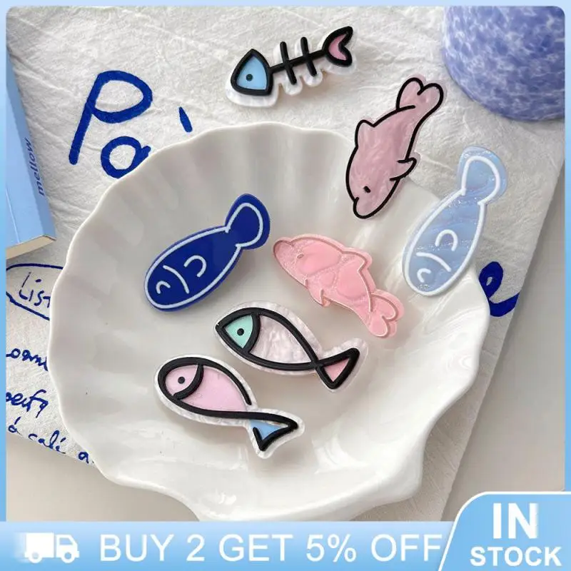 

Child Small Fish Hairpin Storage Acrylic Hair Accessories Accessories Essential Hair Accessories Small Fish Bang Clip Hair Girl