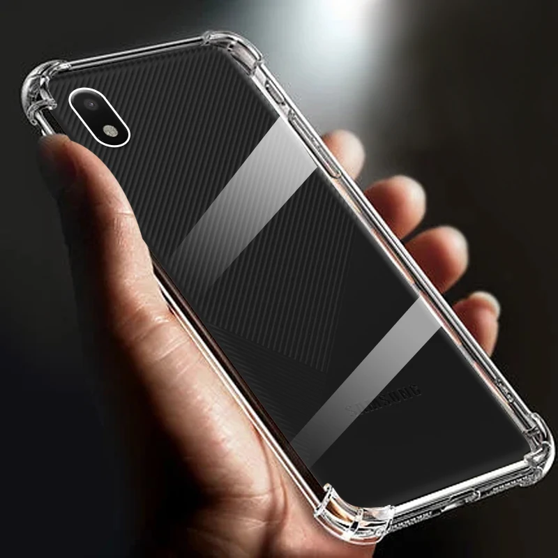 

Thickened Airbag Shockproof Clear Soft Tpu 5.3" Phone Cases For Samsung Galaxy A01 Core case 4G Transparent Back Cover SM-A013F