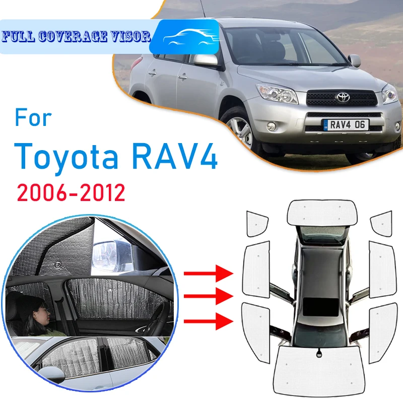 

Автомобильные солнцезащитные козырьки с полным покрытием для Toyota RAV4 RAV 4 XA30 Vanguard 2006-2012 2011 2010 солнцезащитный козырек автомобиля ветровые стекла боковое окно козырек