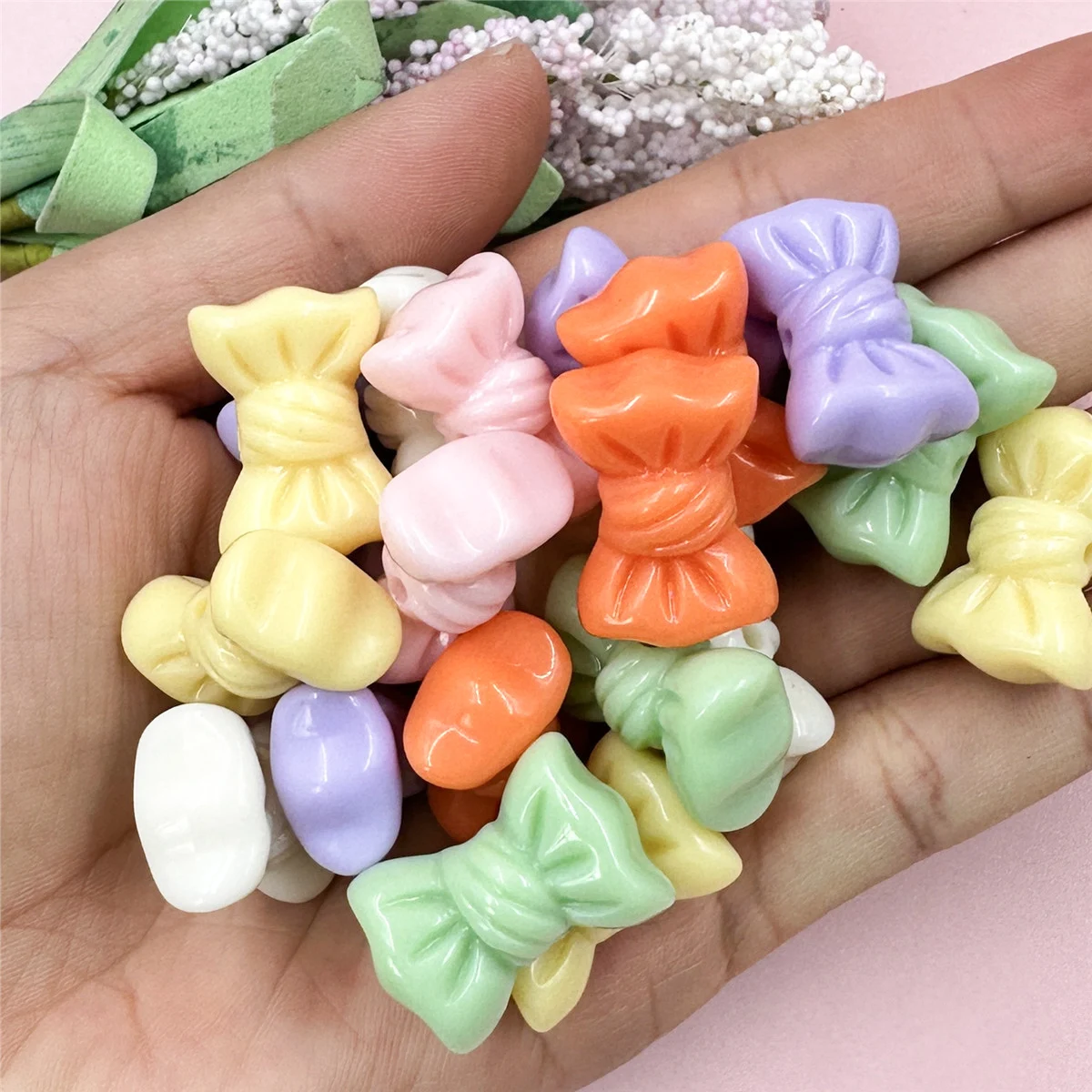 500g/Bag Acrylic Transparent/Solid Heart Loose Beads About 190pcs-1500pcs Pendant For Jewelry Making Beading Materials Wholesale