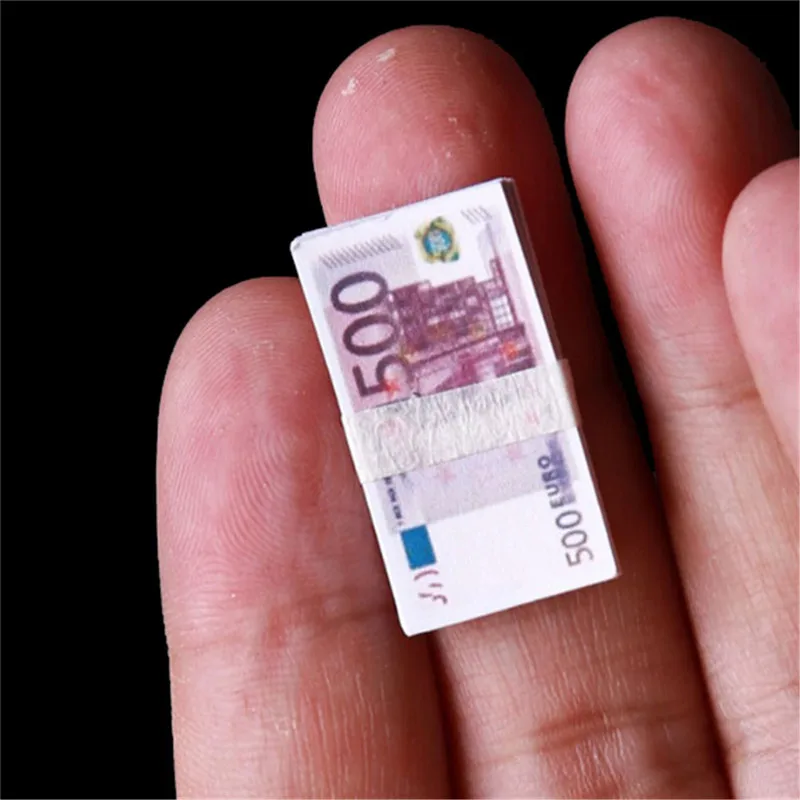 1/12 Scale Coins Dollars Euro Money Scene Accessories Toys for dollhouse Mini Miniature Model Miniature Accessories 6