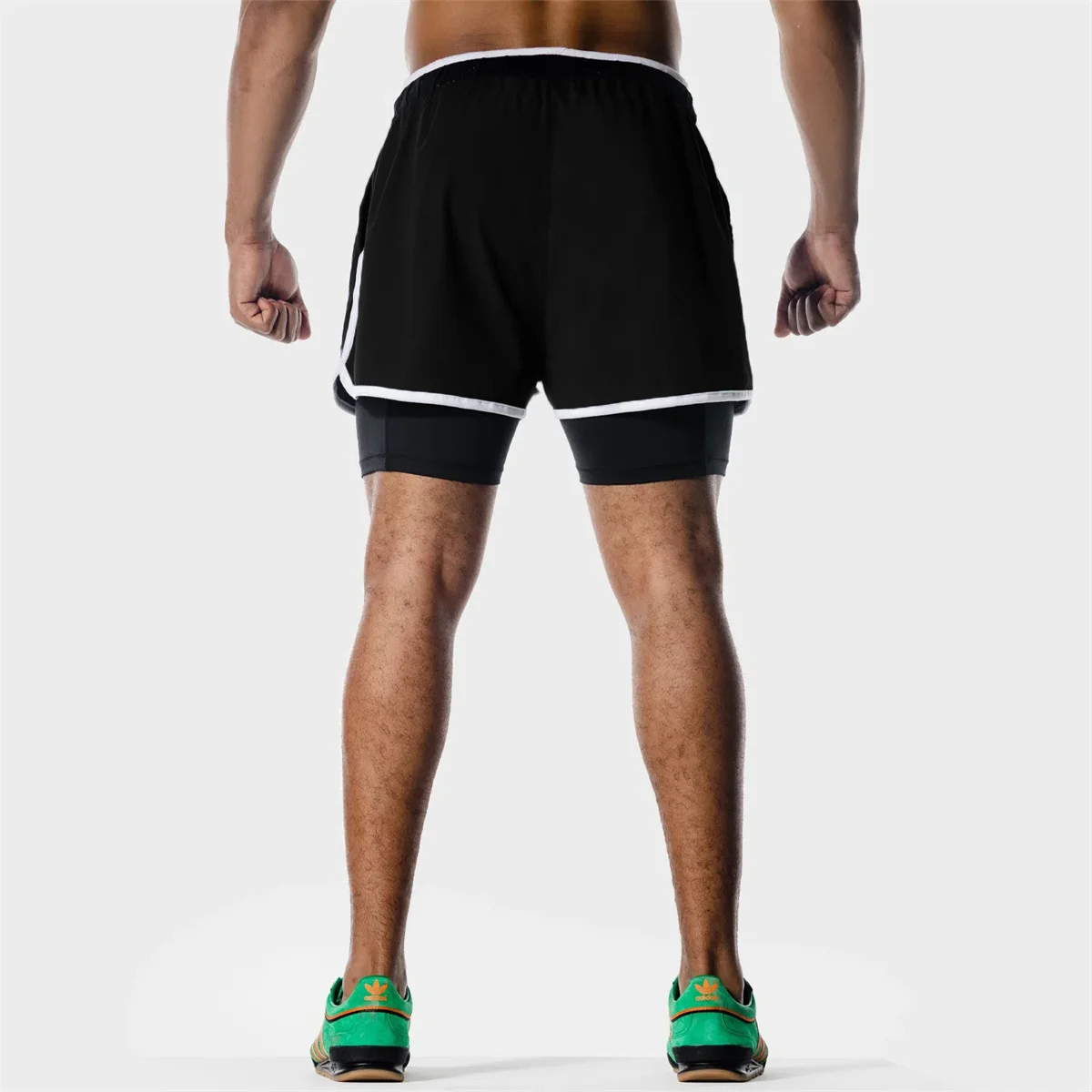 2 in 1 Fitness Shorts Men Running Quick Dry Bermuda Summer Gym Bodybuilding Crossfit Sports Clothing 2022 Male Training Bottoms