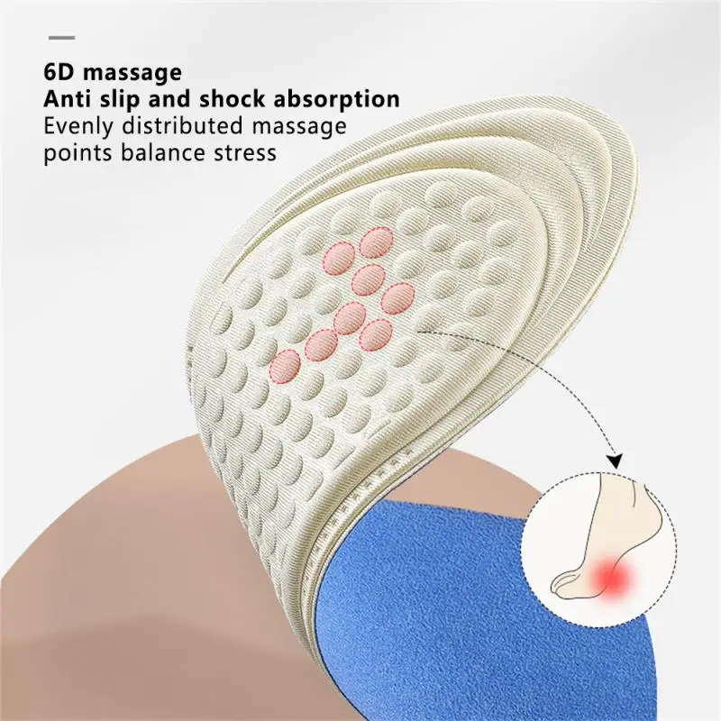 남녀공용 정형외과 깔창 탈취 신발 패드, 운동화용 4D 탄성 러닝 쿠션, 1 쌍, 3 쌍, 5 쌍