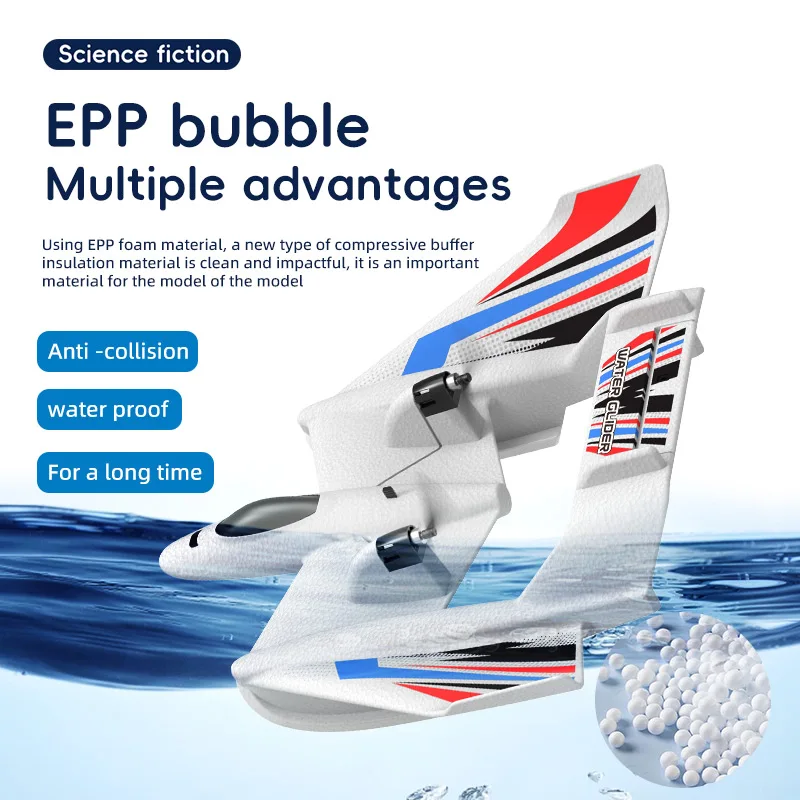 Amphibious Waterproof Gyro Stabilized RC Plane Boat EPP Foam Water Land Flying Airplane Fixed Wing Aircraft Toys Gift for Boys 5