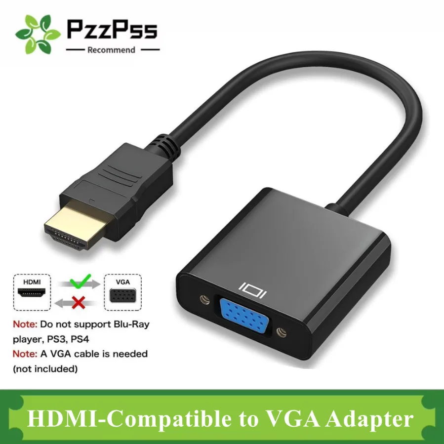 1080P HDMI-compatible to VGA Adapter Cable Digital to Analog Converter For Xbox