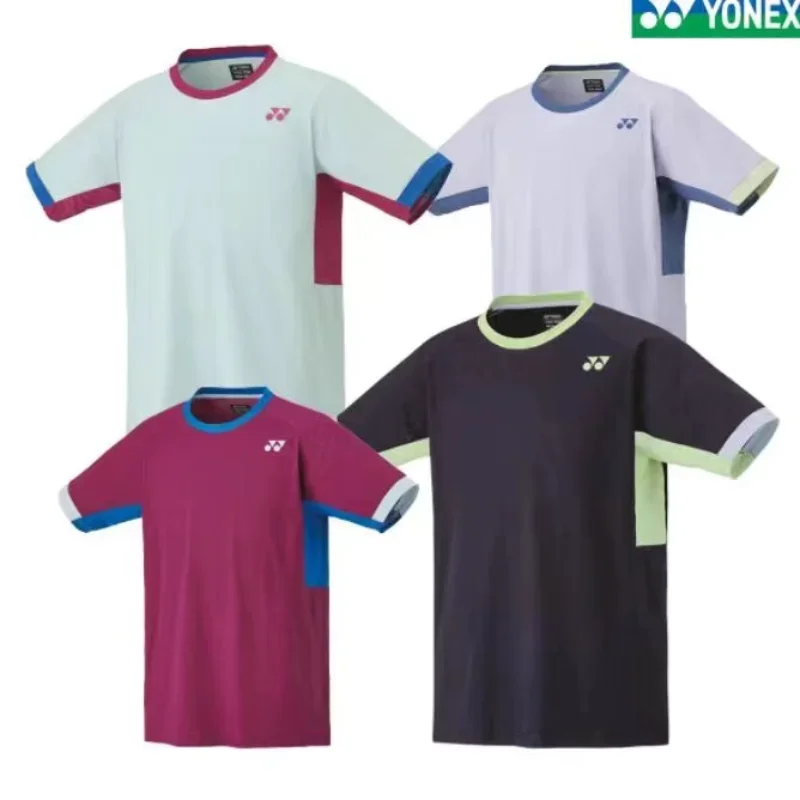 YONEX Men s and Women s Badminton Wear Tops Short Sleeve Quick Dry Sweat absorbent Breathable Training Suit T shirts short sleeve t shirt badminton uniforms