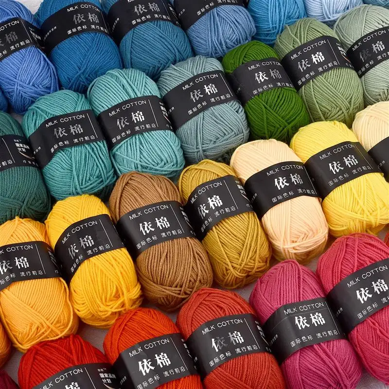 1pc 50g Milk Cotton 5ply Yarn Soft crochet yarn Baby Yarn Crochet for  knitting Wool scarf Hand Knitting DIY Cheap A3MX0008 - AliExpress