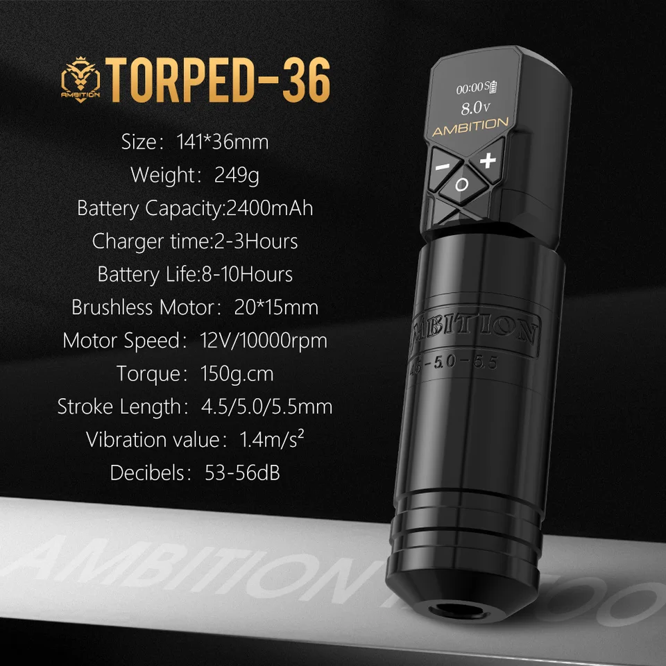Ambition Torped 36 Stroke 4.5-5.0-5.5mm Powerful Brushless