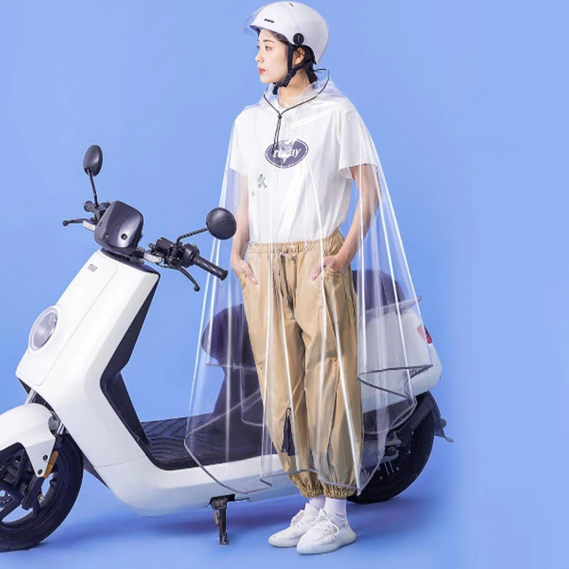 Cycling Rain Coat Jacket Capes Rain Poncho Hooded Mobility