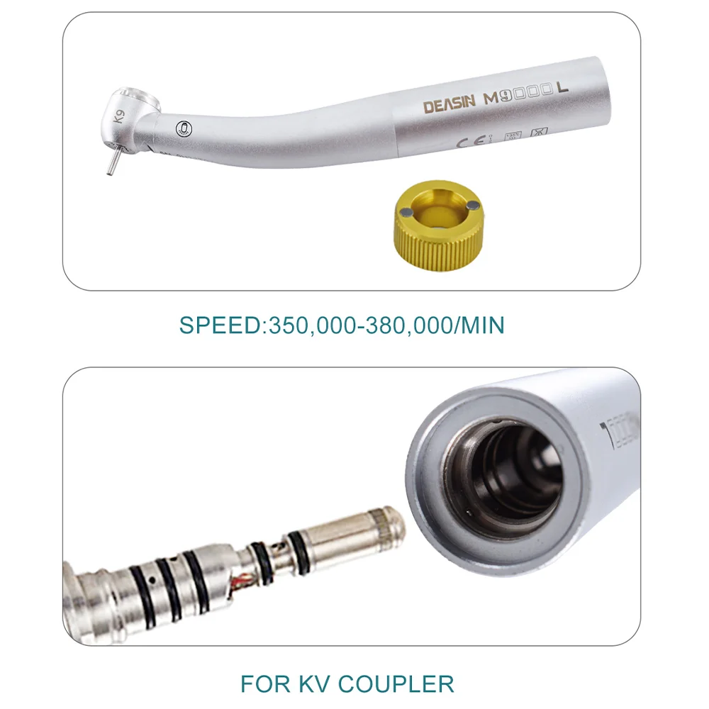 Dental High Speed Handpiece Fiber Optic 25000LUX 8000B Led - Foto 3