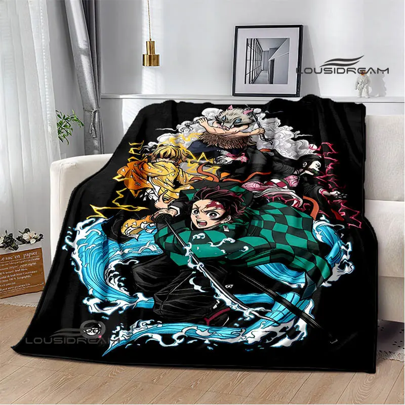 Classic animation Demon Slayer Printed blanket Children's warm blanket  Flange blanket Soft and comfortable blanket birthday gift - AliExpress