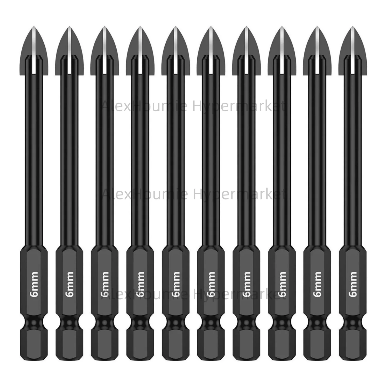 10 قطعة لقمة ثقب البلاط 3-12 مللي متر لقمة ثقب البناء مجموعة لقمة مثقاب الخرسانة سبيكة 1/4 عرافة عرقوب للزجاج مرآة السيراميك الخشب الطوب