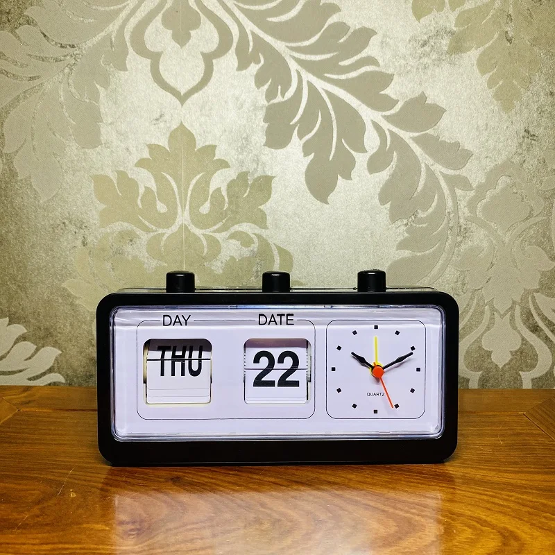 Automatic Flip Clock Page Turning Calendar Clock Student Bedside Desktop Decoration Bedroom Capsule Clock Creative Gift 3
