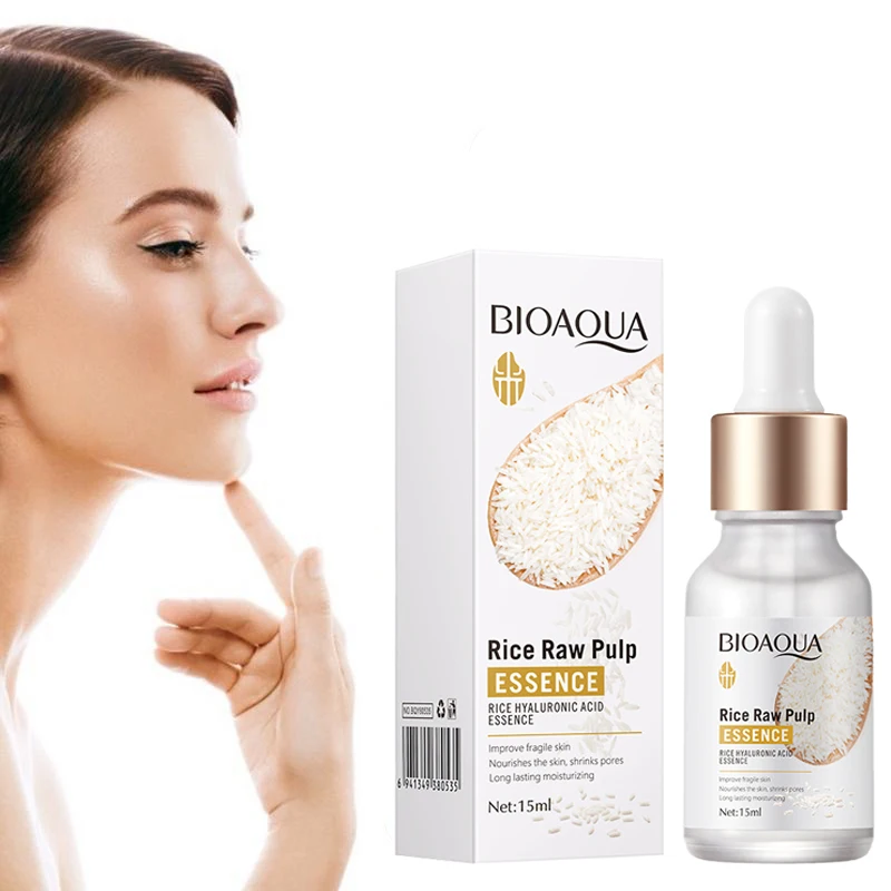 

BIOAQUA Shrinks Pores Repairs Rice Face Essence Moisturizing Anti-Aging Wrinkle Hyaluronic Acid Serum Facial