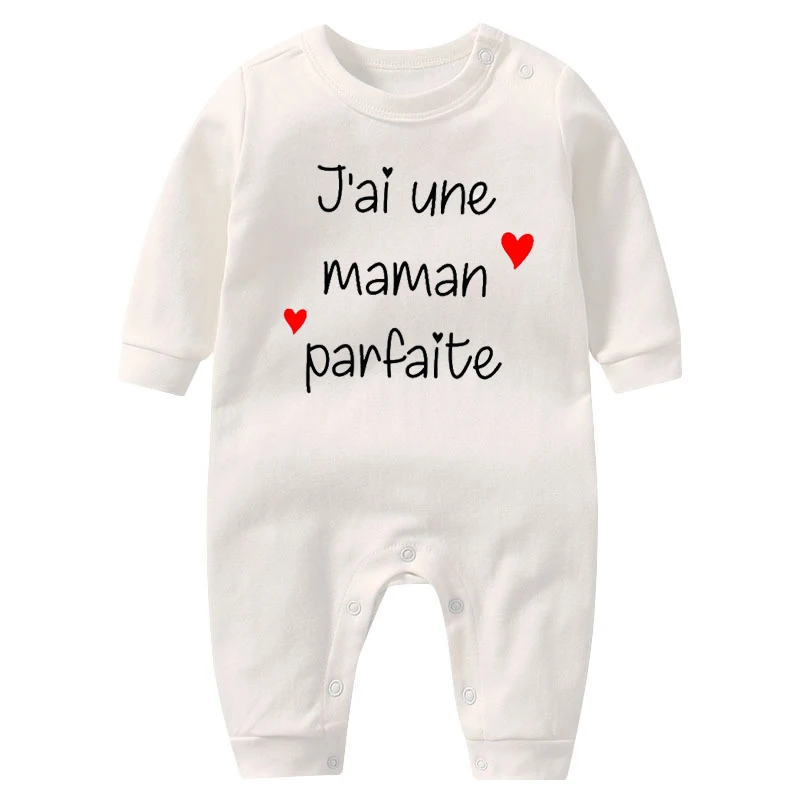 

I Have A Perfect Mother Print Newborn Clother Baby Long Sleeve Romper Toddler Jumpsuit Infant Girl Boy Unisex Bodysuits Outfit
