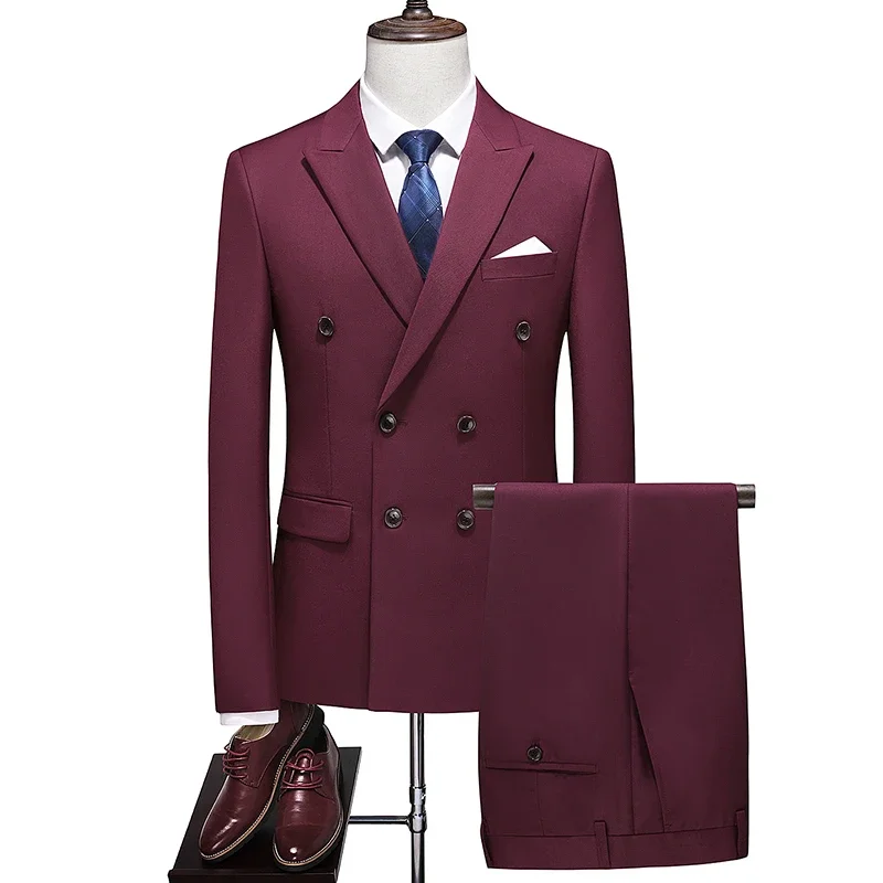 NONE Men's Double-Breasted Suit 8