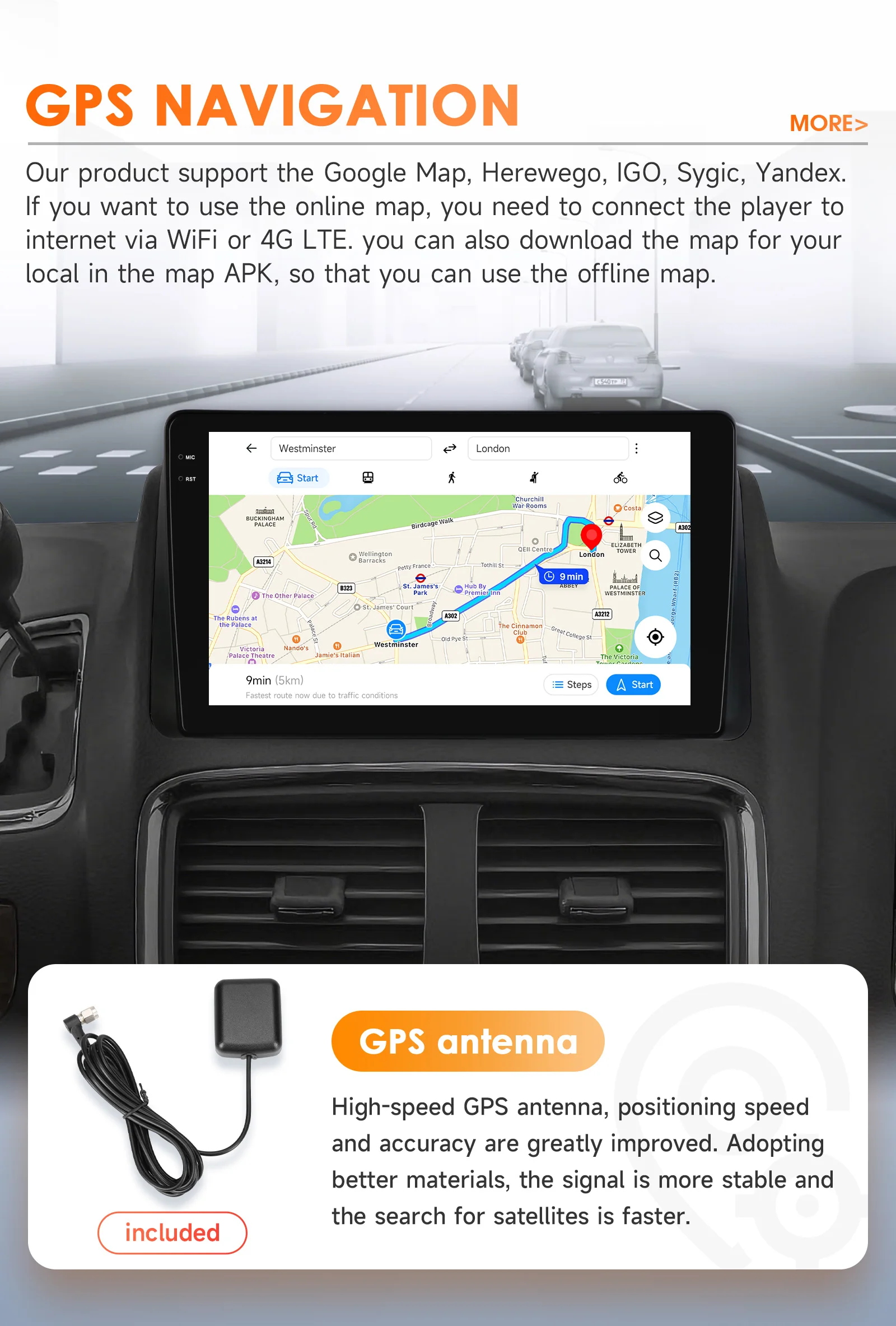 Android 14 Autoradio für Dodge Grand Caravan Chrysler Town & Country Grand Voyager Multimedia 6115 8-Kern GPS Carplay 360-Kamera SWC – Detail 32