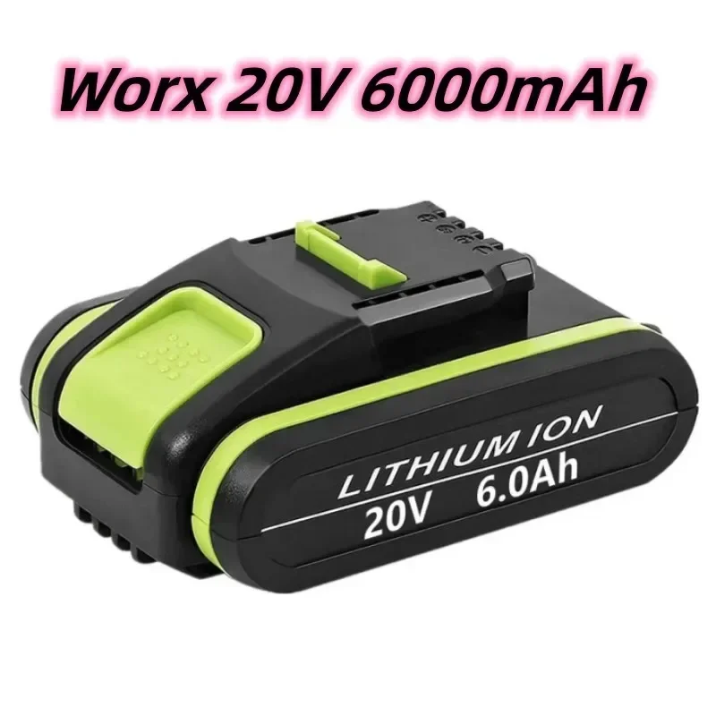 Worx 20V 6000Mah Batteria Agli Ioni Di Litio Wa3551 Wa3553 Wa3551 Wa3556 Wa3572 Wa3641 Wa3553.Per Allpower Tools Di Worx