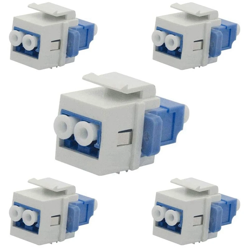 

10X LC Fiber Optic Adapter LC To LC Duplex Multimode 10GB F/F Keystone Coupler For Wall Plates, Patch Panels