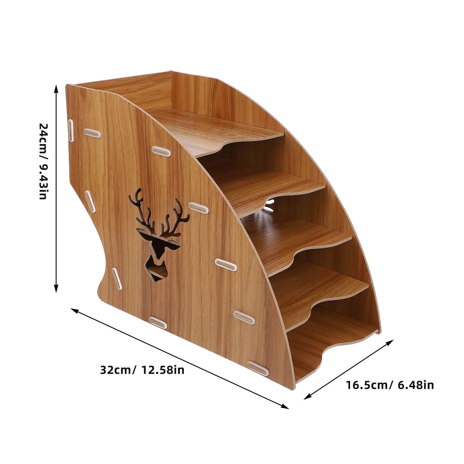 데스크탑 정리함 선반 파일 홀더 나무 다층 책상 정리함 종이 분류기 작업 공간 사무용품 파일 폴더 홀더