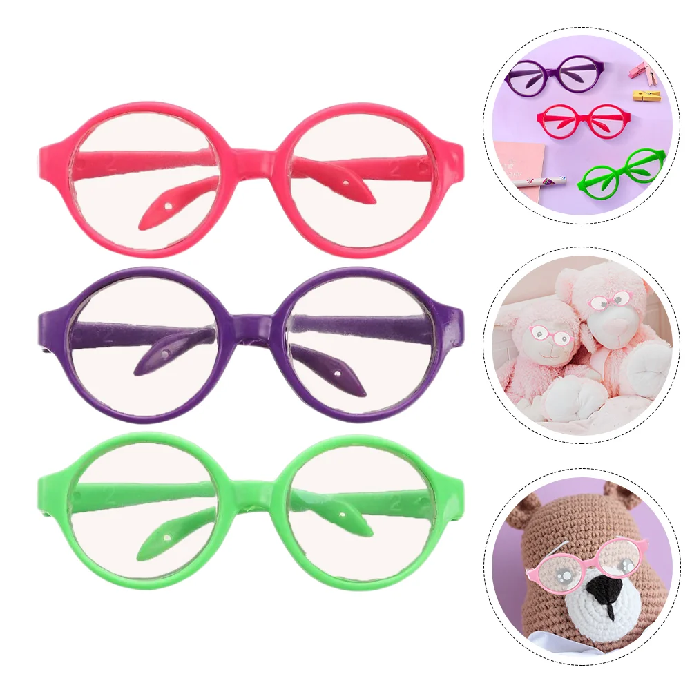 3 Pcs Glasses Props Girl Toys For Girls Dress Up Eyeglasses Decors Dressing Accessories