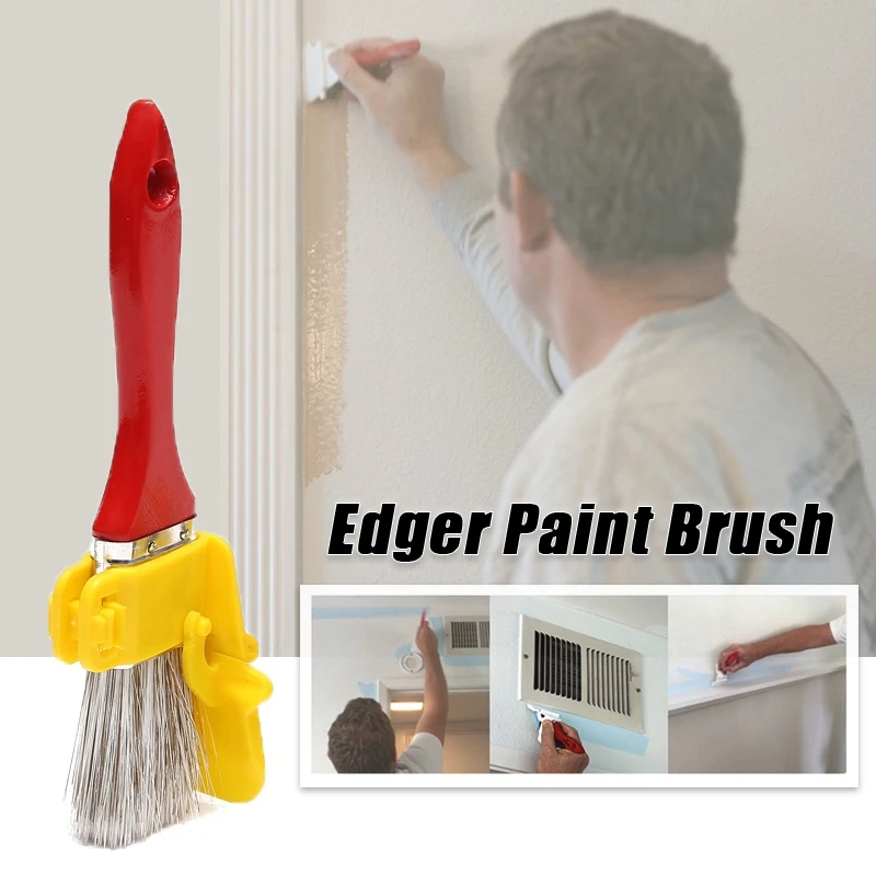 1Set Clean Cut Profesional Edger Paint Brush Edger Brush Tool Multifunctional Imitation Wool Roller Brush Tool watercolor paint brushes Paint Tools
