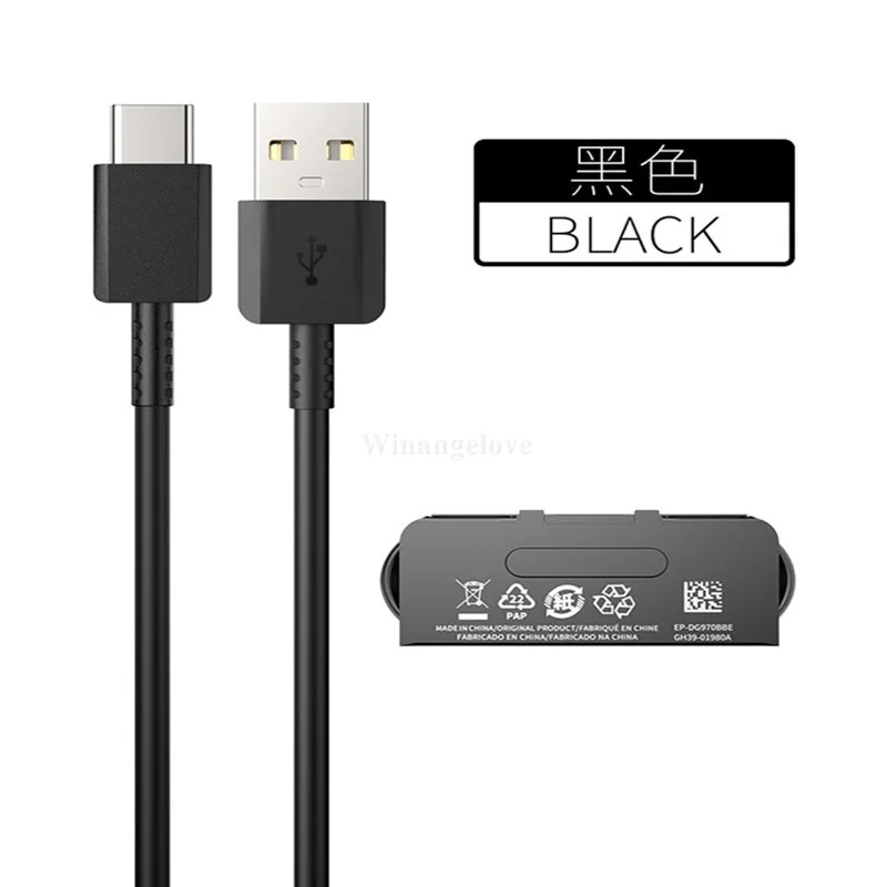 

100pcs/lot Fast Charging 1m Type C USB-C Cable Data Sync Charger Cables For Samsung S10 S9 S8 plus Note 10 note 9 S20 S21