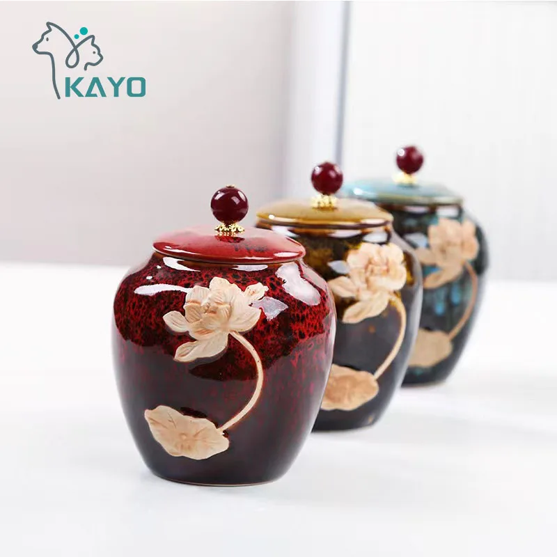 Funeral Ashes Urn For Human Cremation Pet Ashes Holder Keepsake Memory Pal Ceramic Urns Casket For Dog Cat Bird urn