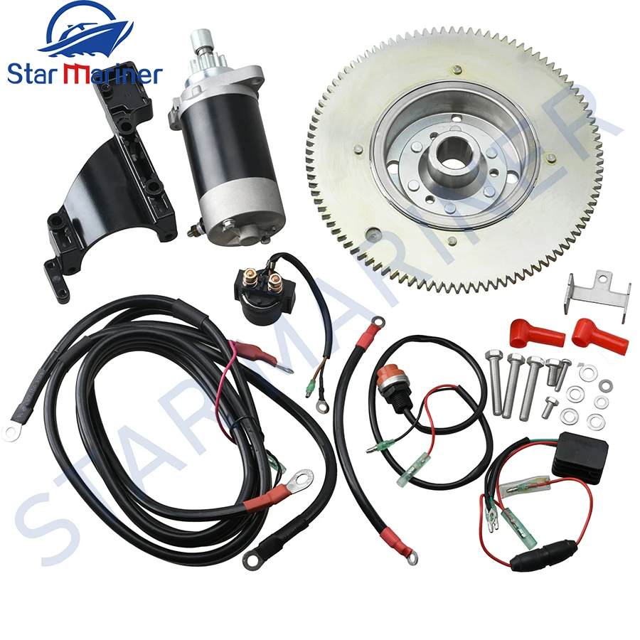 

Electric Start Kit For YAMAHA Outboard 2 Stroke 40HP 40J E40MH Model 64JK Starter Motor Set Electrical Start Conversion Kit