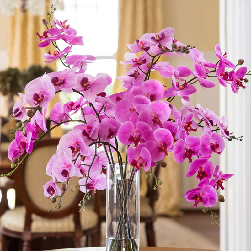 Description Picture 3 of itemHigh Quality Artificial Butterfly Orchid Real Touch Fake Flowers Moth Orchid for New House Home Wedding Festival Decor