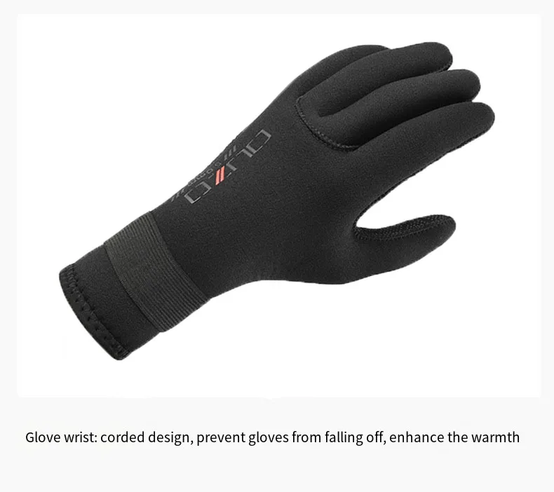 Neopren 3/5mm Tauchhandschuhe zum Speerfischen Wärmeisolierende Unterwasser-Angelhandschuhe Rutschfeste Kratzfeste Surf- und Schnorchelhandschuhe – Detail 7