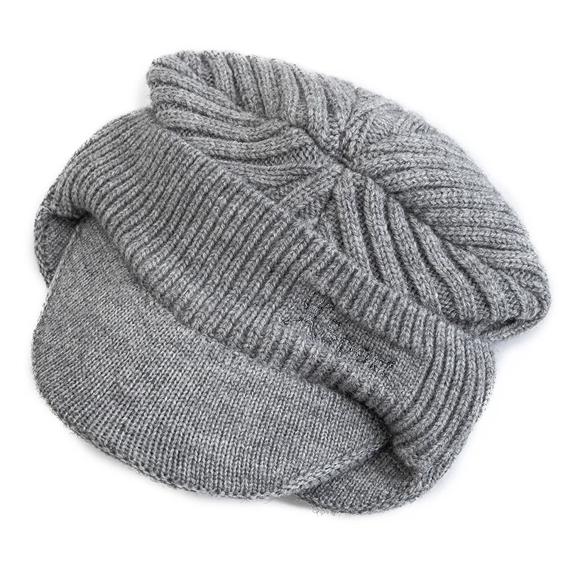 New Unisex Winter Hat Plush Fur Lined Warm Earflap Cap Stylish Beanie Hat For Men Women Outdoor Thicken Ski Sports Knitted Hat