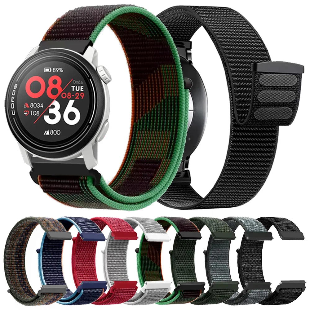 Breathable Nylon Adjustable Smartwatch Band Strap in 20mm/22mm Sizes
