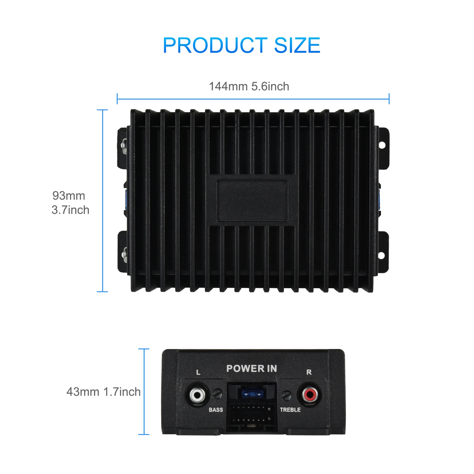 Podofo HIFI 전문 DSP 앰프, RY-125AB 오디오 스테레오, 자동차 또는 가정용 비디오 시스템용 고음질 전력, 4x80W
