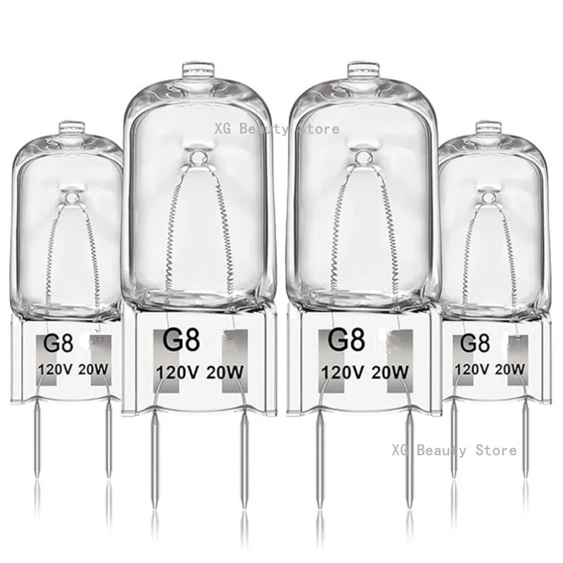 5/10/20PCS G8 120V 20W 35W 50W 에코 할로겐 LED 램프 전구 에너지 효율적인 조명을 위한 삽입형 비즈 크리스탈 전구