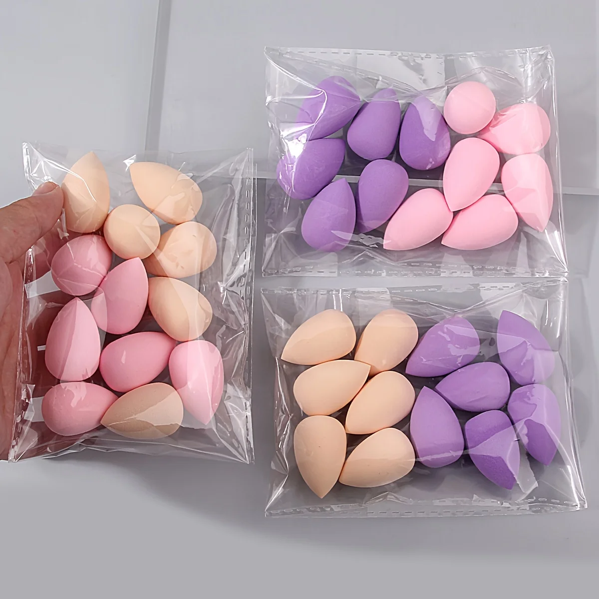 6/36PCS Mini Makeup Sponges - Teardrop Multi-Color Sponges, Latex-Free & Hypoallergenic for Foundation & Concealer (Travel )