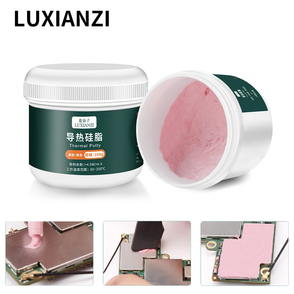 

LUXIANZI 100g/150g Pink Thermal Compound Silicone Paste For Phone Notebook Processor CPU GPU Cooling Conductive Grease Heatsink