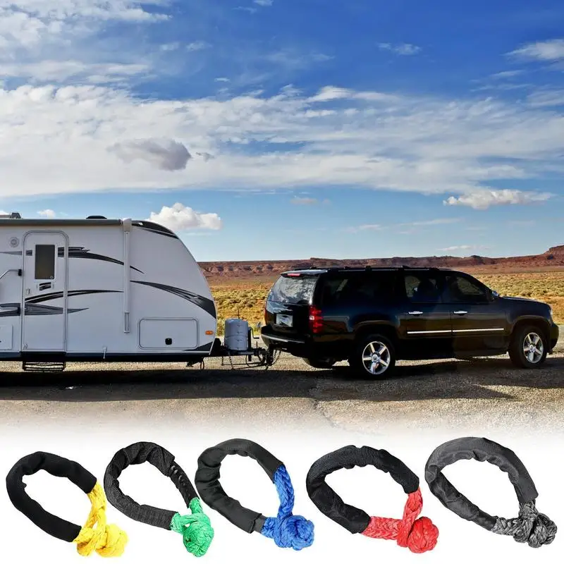 

Auto Soft Shackle Synthetic Shatter Universal Resistant Heavy Duty Soft Rope Offroad Automobile Tow Shackles For Truck Accessory