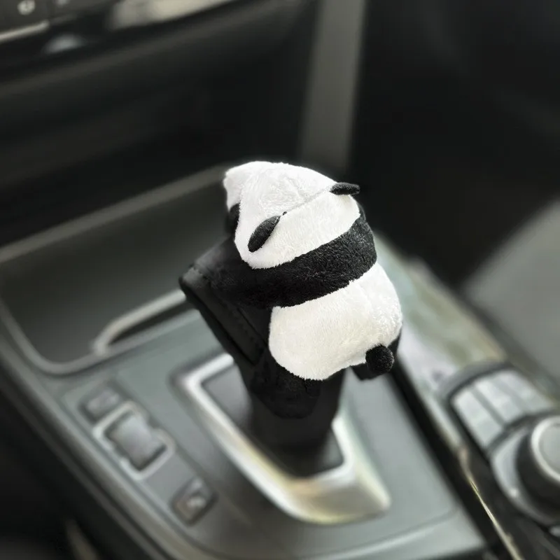 Car Interior Accessories Cute Cartoon Panda Gear Shift Cover