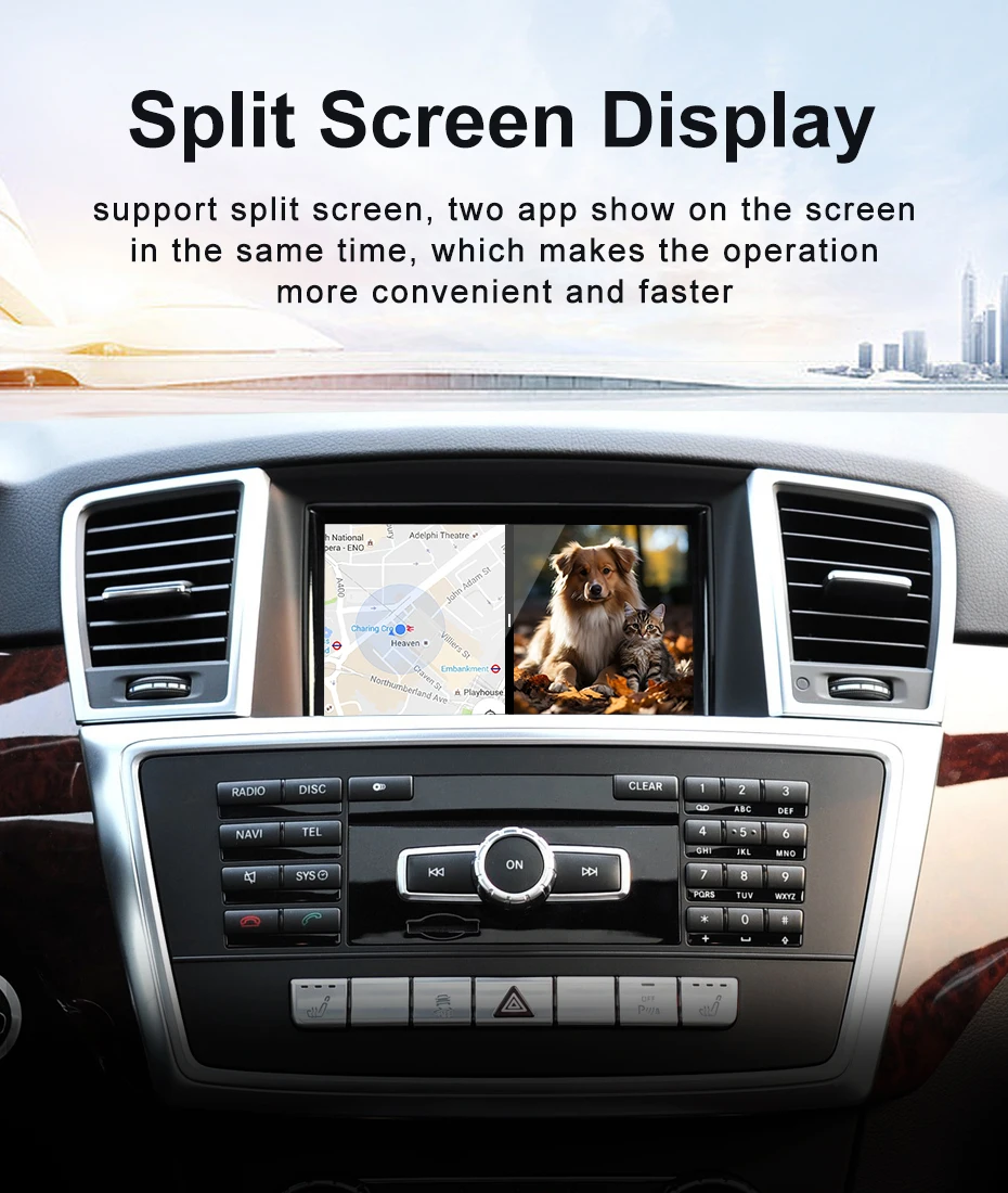 Factory Price 7inch Android 14 Car Multimedia Players For Mercedes Benz ML W166