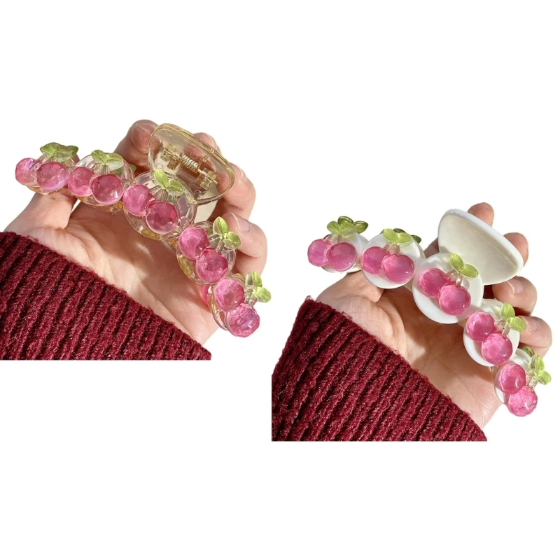 

MXMB Acrylic Material Cherry Head Grab Clip Headdress for Wife Daughter Girlfriends