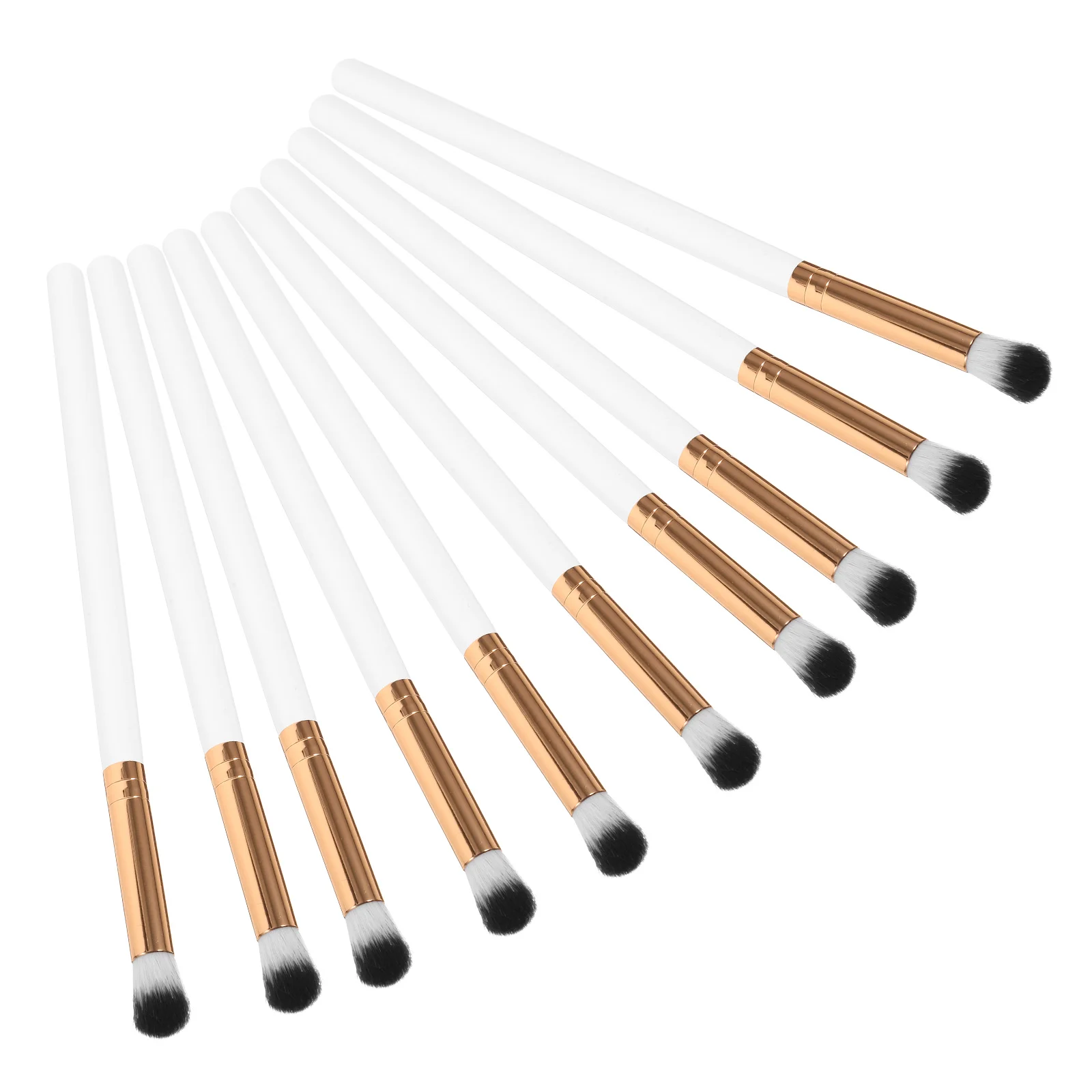 

10 Pcs Makeup Brush Eye for Eyeshadow Kit Concealer Platinum Precision Wooden Handle