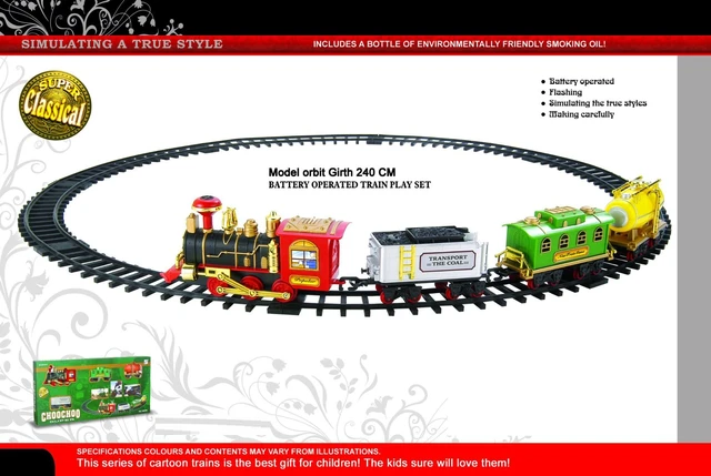 Conjunto de trem de brinquedo retrô clássico, carro, trilhos ferroviários,  trem de simulação, presente para crianças, brinquedo de trem de plástico -  AliExpress