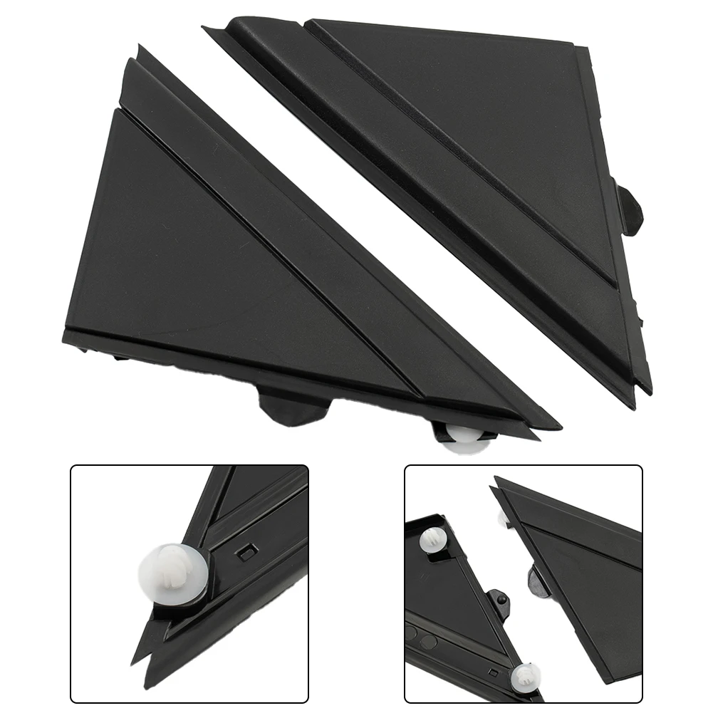 

Matte Black LH&RH Door Mirror Flag Cover Moldings For Fiat 500 2012-2019 1SJ85KX7AA 1SD00KX7AA Rear Mirror Triangle Trim Plate