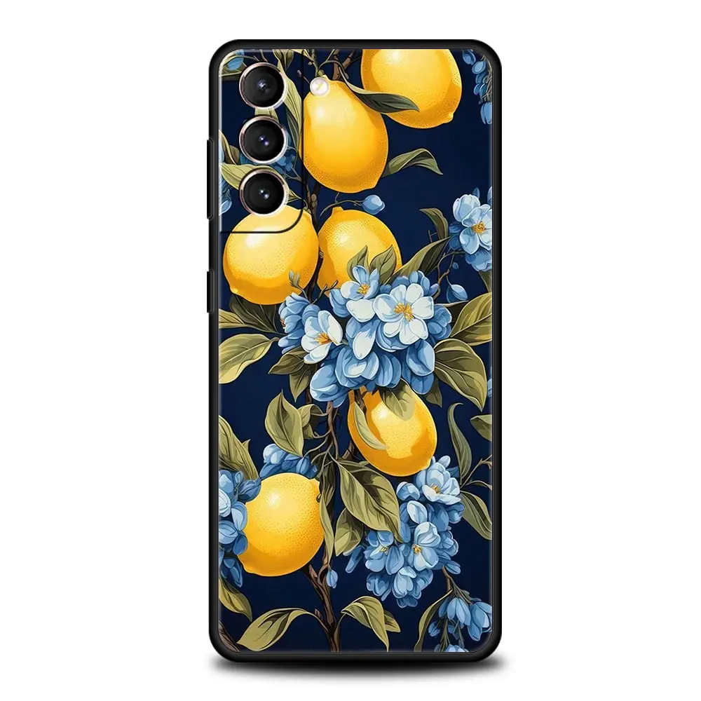 Retro Fruit Lemon Design Soft TPU Phone Case