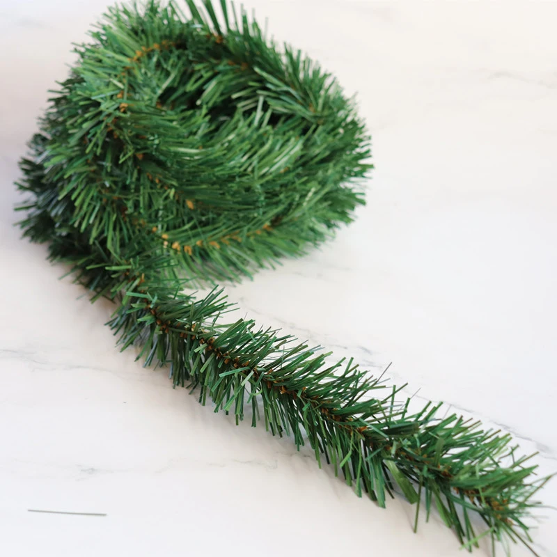 

5.2m Christmas Green Grass Wreath, Pine Needle Grass Ribbon, Christmas Decoration, Home Stairs, Dining Table Decoration