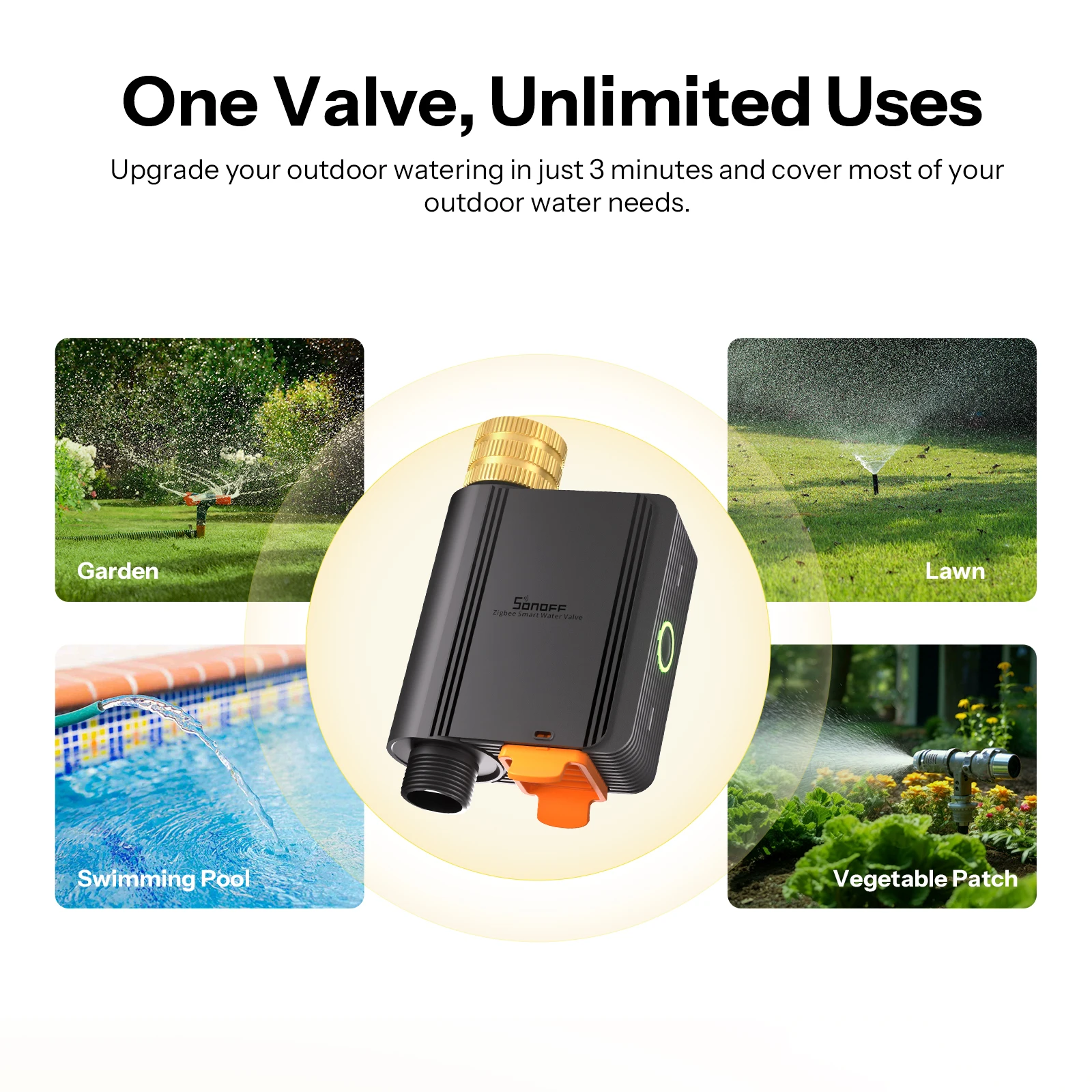 SONOFF SWV-ZFE Hydro Series Hydro ONE Zigbee Smart Water Valve With Flow Meter SWV Dual Communication Modes Water Data Insights 4