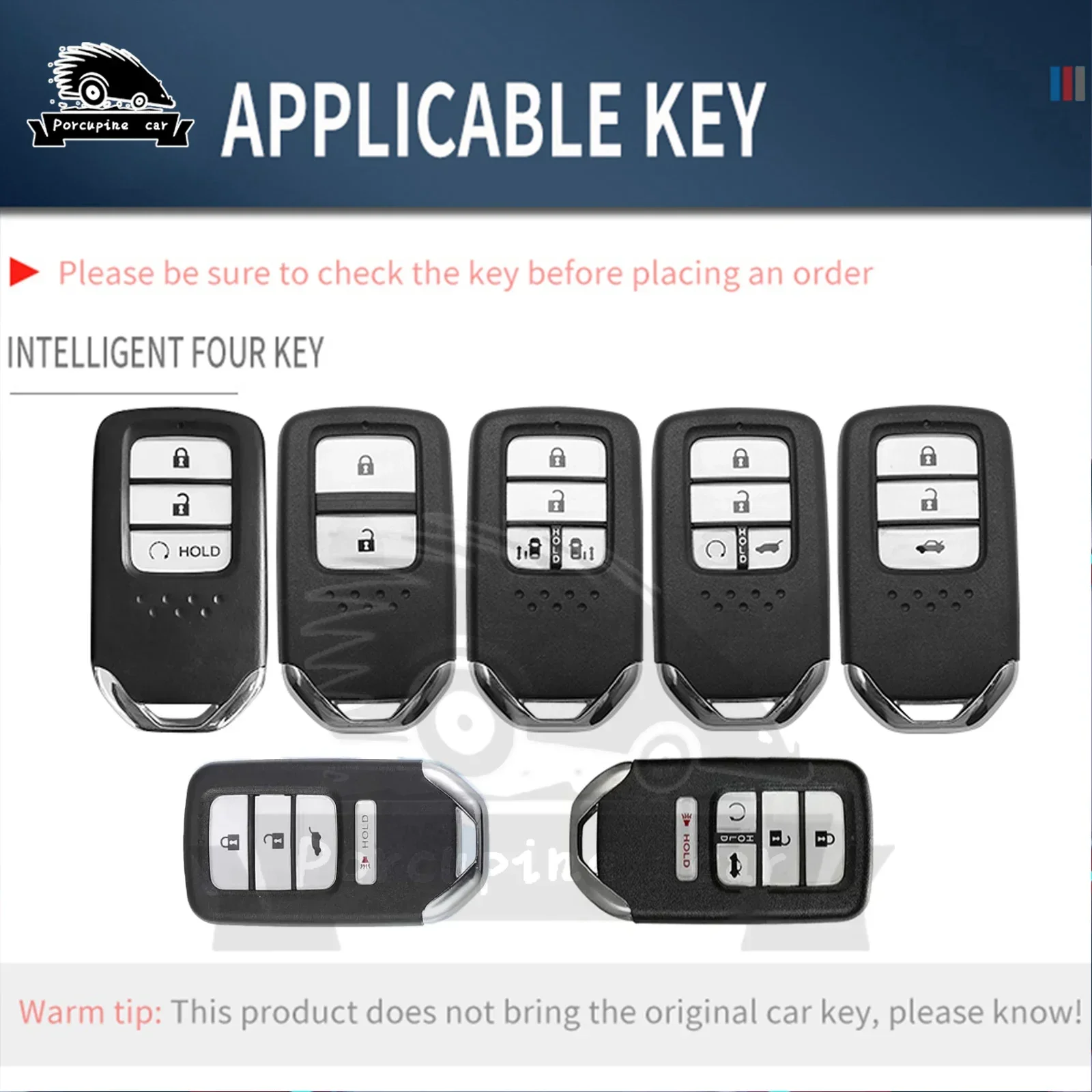 JDM PC Car Key Cover Case Shell For Honda Civic City Accord CRV CR-V XR-V Odyssey Vezel Jade Crider Fit HRV Pilot Accessories
