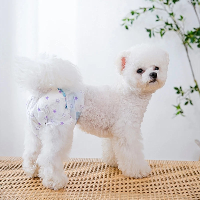 10Pcs Dog Diapers Super Absorption Physiological Pants Females Disposable Leakproof Nappies Diapers for Small Medium Dogs dog diapers,pet diapers,dog nappies